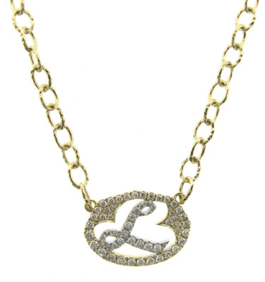 GOTHIC INITIAL NECKLACE